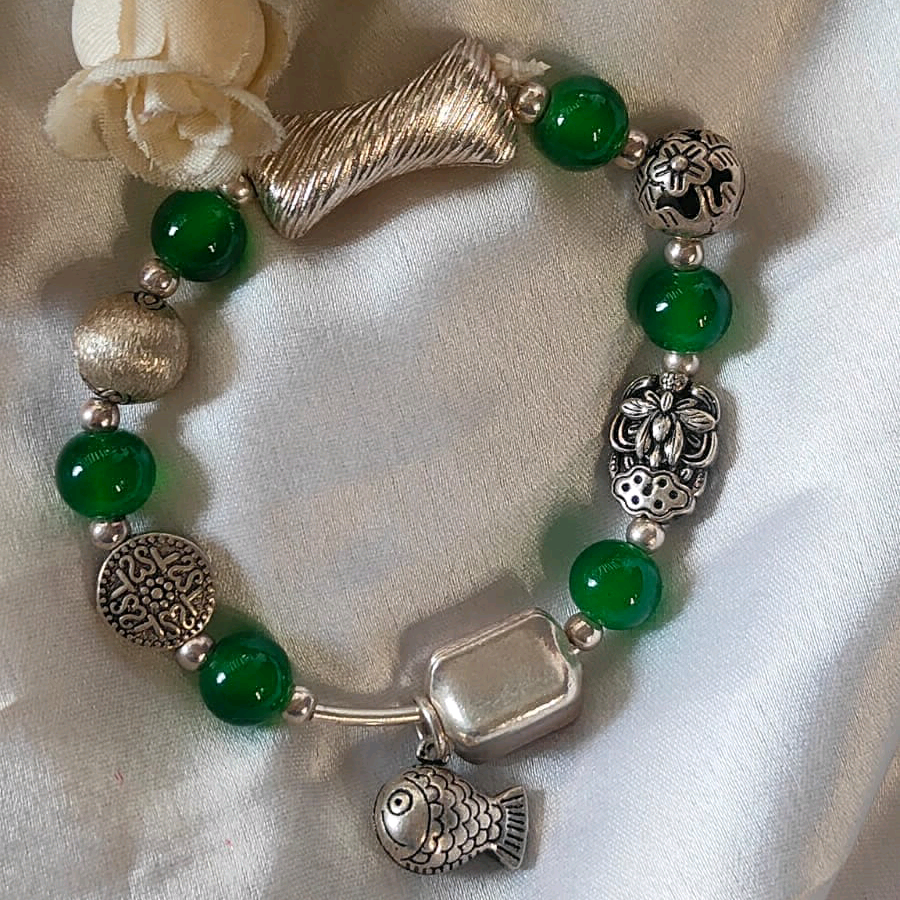 Green Aventurine Bead Bracelet 